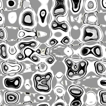 Foto de Mpls Ellos mismos, Sharp en relieve, borroso, ventoso, ondulado, pixelado, azulejos, espiral y delgado gris oscuro, humo blanco y diseño abstracto blanco flotando sobre el piso llano - Imagen libre de derechos