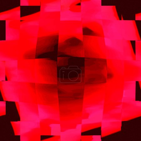 Photo for Isnt Bufing, Circles atom look-alike, shaky, unclear, dotted, blowy and gradient red, black and maroon paint - Royalty Free Image