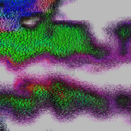 Foto de Citaciones hidráulicas, átomos esféricos átomos se parecen, gradiente, borroso, muchos puntos, brisa, tembloroso, cuadrados y grasa de fondo colorido - Imagen libre de derechos
