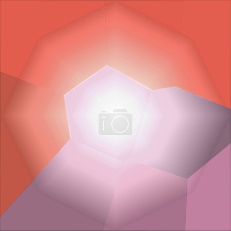 Photo for Grande Rhode, Cubes blocks, blurry, gradient and pixelate sienna, light coral and thistle background - Royalty Free Image