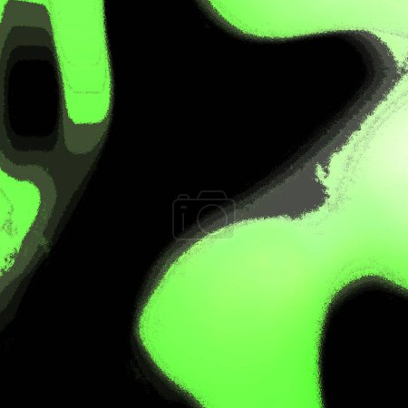 Téléchargez les photos : Colliers de réplication Mcguire, carrés bloqués, flous, soufflés, pixelisés et ondulés vert pâle, peinture noire et verte jaune planant sur un beau sol - en image libre de droit