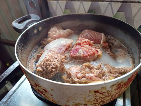 Boil the beef to make it softer