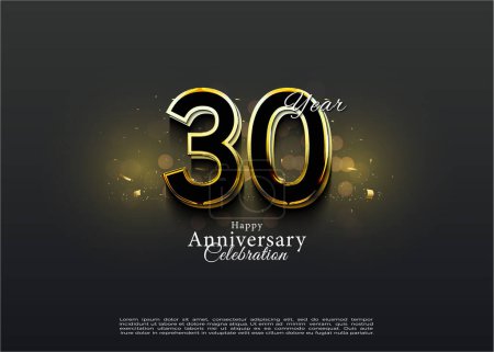 30th anniversary with elegant celebration concept. vector premium design.