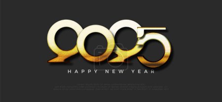 Unique numbers and a dark and elegant concept. New year 2025 vector premium design. Design for greetings, banners, posters and calendars.