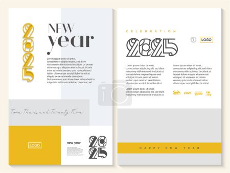 The beauty of the New Year 2025 template. The modern design and colors make the concept more beautiful and elegant. Vector premium design for calendars, posters and templates.