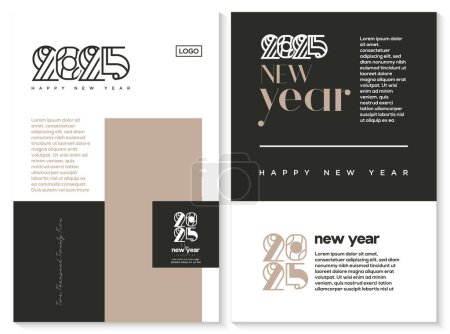 New Year 2025 template. Modern template design with a simple concept. New year 2025 vector premium design.