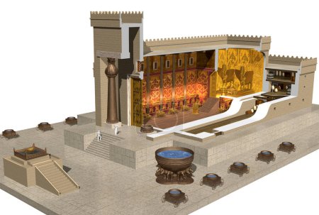 Photo for 3d illustration of the Jerusalem temple in section - Royalty Free Image