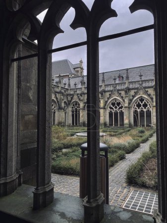 View of the courtyard of the cathedral in the Netherlands