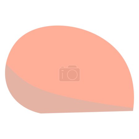 Téléchargez les illustrations : Maquillage éponge rose avec ombre sur fond blanc - en licence libre de droit