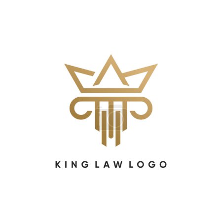 Téléchargez les illustrations : Vecteur d'icônes King Law avec design de logo élément moderne Premium Vector - en licence libre de droit