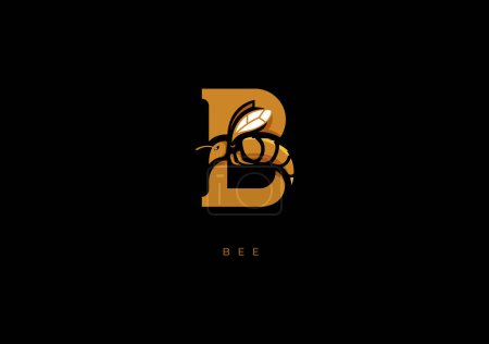 Foto de Este es un logotipo moderno de la abeja, Gran combinación de símbolo de la abeja con la letra B como inicial de la propia abeja. - Imagen libre de derechos