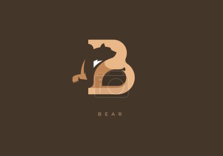 Photo for This is a modern logo of Bear, Great combination of Bear symbol with letter B as initial of Bear itself. - Royalty Free Image