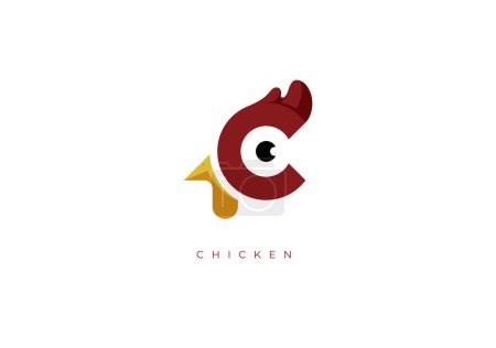 Photo for This is a modern logo of Chicken, Great combination of Chicken symbol with letter C as initial of Chicken itself. - Royalty Free Image