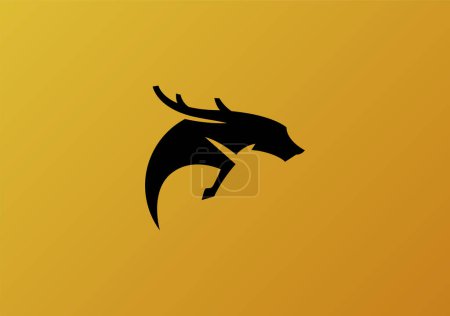 Photo for This is a modern logo of Deer, The logo shows movement for innovation and fast work. - Royalty Free Image