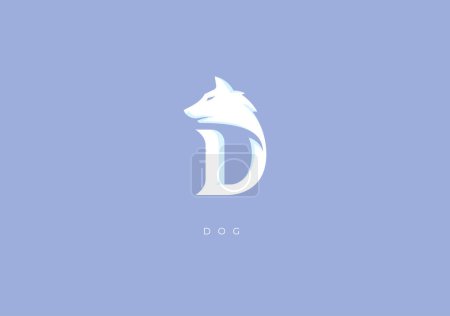Foto de Este es un logotipo moderno de Perro, Gran combinación de símbolo de Perro con letra D como inicial del propio Perro. - Imagen libre de derechos