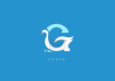 Foto de Este es un logotipo moderno de ganso, Gran combinación de símbolo de ganso con letra G como inicial de ganso. - Imagen libre de derechos