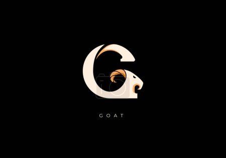 Photo for This is a modern logo of Goat, Great combination of Goat symbol with letter G as initial of Goat. - Royalty Free Image
