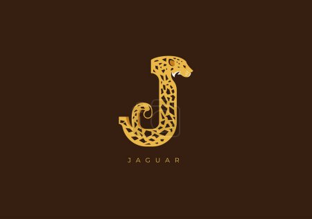 Foto de Este es un logotipo moderno de Jaguar, Gran combinación de símbolo de Jaguar con la letra J como inicial del propio Jaguar. - Imagen libre de derechos