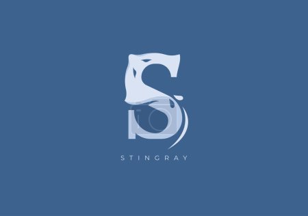 Foto de Este es un logotipo moderno de Stingray, Gran combinación de Stingray símbolo con letra S como inicial de Stingray sí mismo. - Imagen libre de derechos