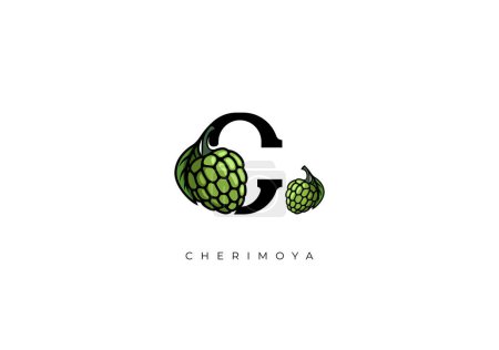 Foto de Este es un vector Cherimoya moderno, Gran combinación de símbolo Cherimoya con la letra C como inicial de Cherimoya en sí. Niza para Logo, Monograma, Símbolo o cualquier necesidad de diseño gráfico. - Imagen libre de derechos