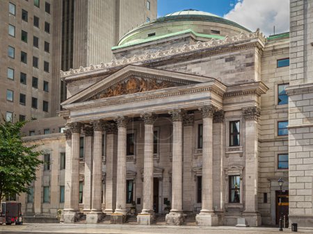 Photo for The old building of the Bank of Montreal in Place d'Armes, Montreal, Quebec, Canada - Royalty Free Image