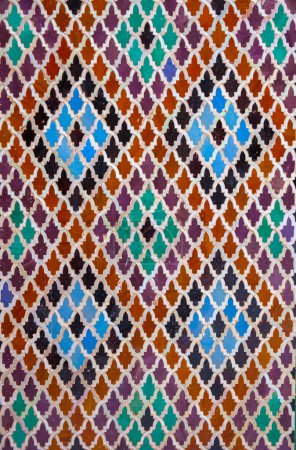 Foto de Hermoso fondo de baldosas marroquíes colorido - Imagen libre de derechos