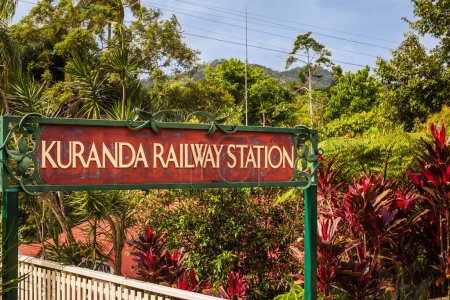 Photo for KURANDA, AUSTRALIA - CIRCA AUGUST 2016: The entrance of the Kuranda train station, Queensland, Australia - Royalty Free Image