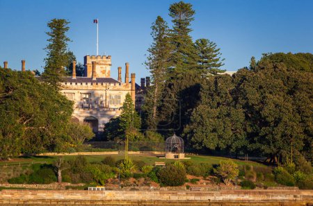 Téléchargez les photos : The Government House, Sydney, Australie. La propriété est la résidence officielle du gouverneur de Nouvelle-Galles du Sud - en image libre de droit