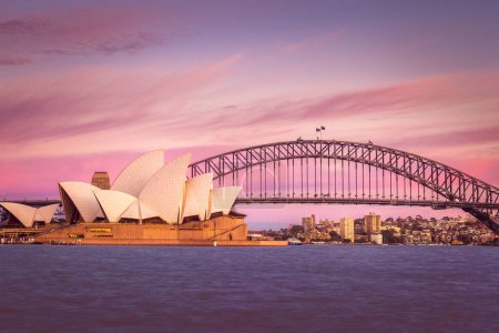 Photo for SYDNEY, AUSTRALIA - CIRCA AUGUST 2016: Opera House and Harbour Bridge, Sydney, Australia - Royalty Free Image