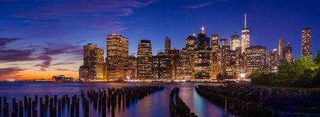 Téléchargez les photos : Downtown Manhattan au crépuscule, New York, États-Unis - en image libre de droit