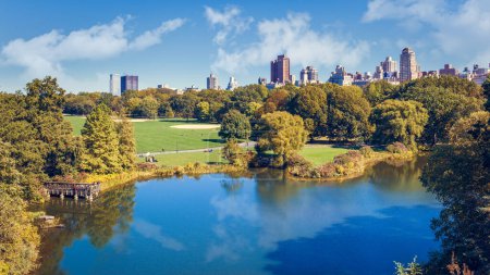 Photo for Turtle Pond and the Great Lawn in Central Park, New York City, USA - Royalty Free Image