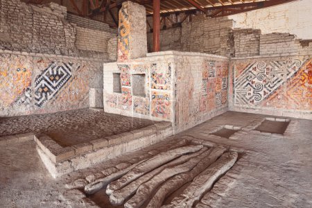 Foto de El sitio de enterramiento de la Dama de Cao, un poderoso gobernante Mochica, sitio arqueológico El Brujo, Trujillo, Perú - Imagen libre de derechos