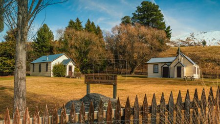 Téléchargez les photos : Maison historique à Cardrona Hall, Cardrona, Île du Sud, Nouvelle-Zélande - en image libre de droit
