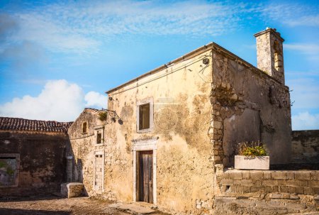 Photo for Church of St. Michael (San Michele), located inside the castle, Peschici, Gargano, Italy - Royalty Free Image