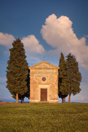 Photo for Vitaleta chapel  (Cappella della Madonna di Vitaleta), San Quirico d'Orcia, Italy - Royalty Free Image