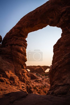Photo for North and South Window Through Turret Arch, Arches National Park, Utah, USA - Royalty Free Image