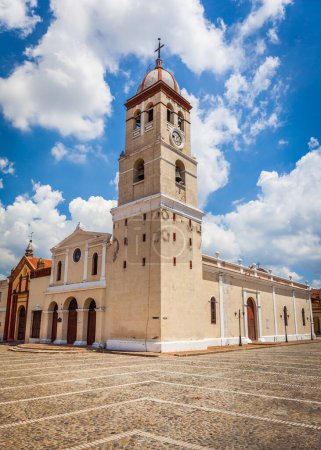 Photo for The cathedral of Bayamo (Catedral del Saltisimo Salvador de Bayamo), Cuba. Built in 1520, it is the second oldest church of Cuba. - Royalty Free Image