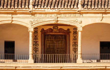 The Royal Box in the bullring (Plaza de Toros) of Ronda, Andalusia, Spain. The Ronda bullring is the oldest and one of the most popular in Spain.