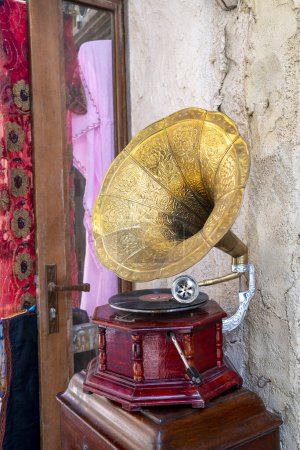 Photo for Very old gramophone his masters voice - Royalty Free Image