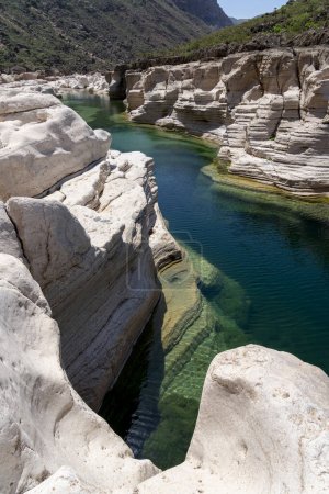 beautiful place for swimming in canyon of Socotra island