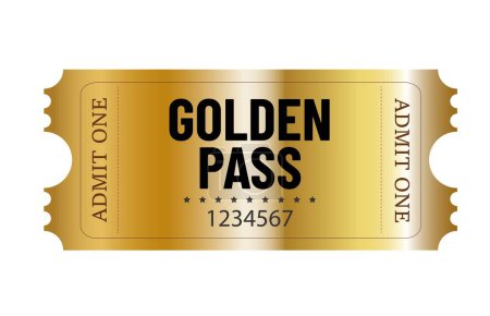 Téléchargez les photos : Golden Pass admettre un billet - en image libre de droit