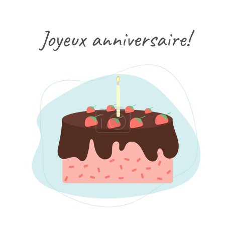Téléchargez les photos : Joyeux anniversaire carte de voeux française - en image libre de droit