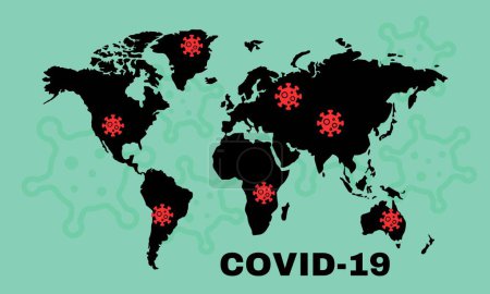 Ilustración de COVID-19 ilustración vectorial pandémica - Imagen libre de derechos