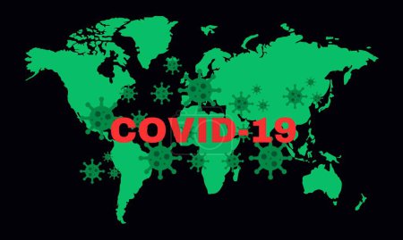 Ilustración de COVID-19 ilustración vectorial pandémica - Imagen libre de derechos