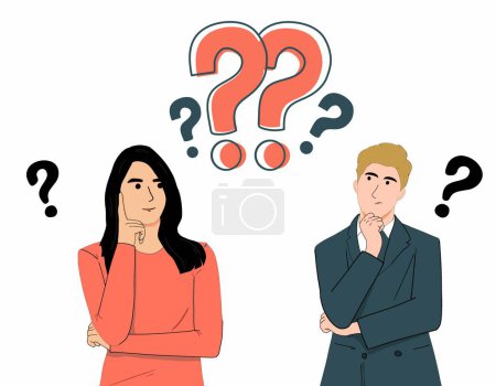 Curiosity people and asking questions concept vector illustration