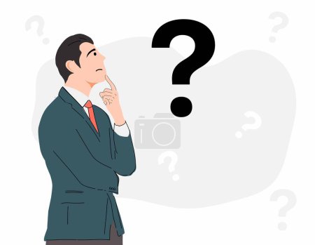 Asking questions and curious vector illustration 