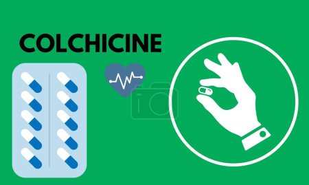 Colchicin-Tablette aus nächster Nähe von Medikamenten zur Behandlung von Gicht und Behcet-Krankheit, Perikarditis, familiärem Mittelmeerfieber