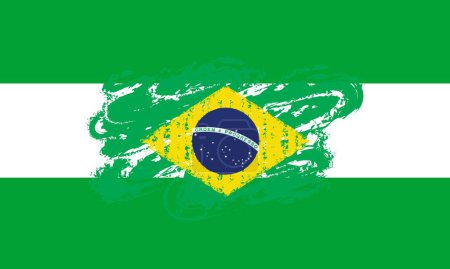 Bandera del día nacional de Brasil para el día de la independencia de Brasil con diseño moderno abstracto