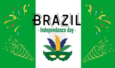 Brasilien Nationalfeiertagsbanner für Brasiliens Unabhängigkeitstag mit abstraktem modernem Design