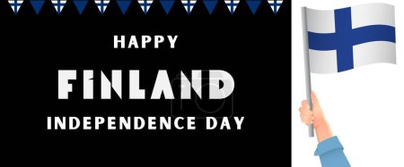 Téléchargez les illustrations : Finlande Jour de l'indépendance. 6 décembre. Finlande Journée de la défense concept. - en licence libre de droit